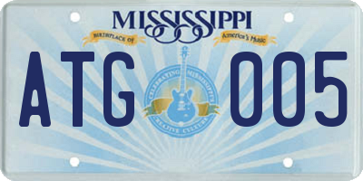 MS license plate ATG005