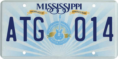 MS license plate ATG014