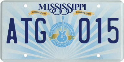 MS license plate ATG015