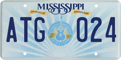 MS license plate ATG024
