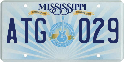 MS license plate ATG029