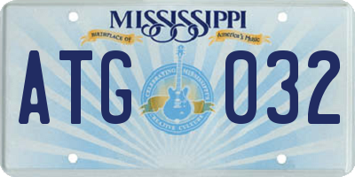 MS license plate ATG032
