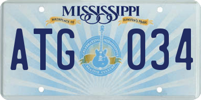 MS license plate ATG034