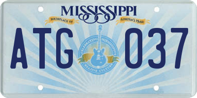 MS license plate ATG037