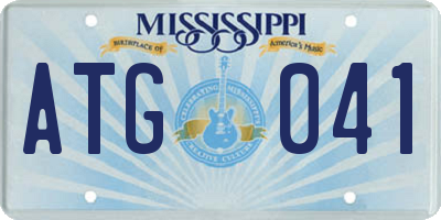 MS license plate ATG041