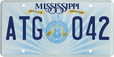 MS license plate ATG042