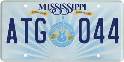 MS license plate ATG044