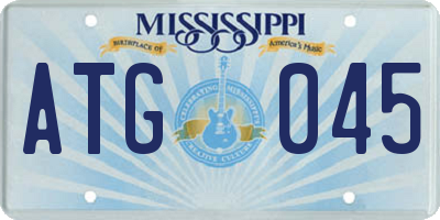 MS license plate ATG045