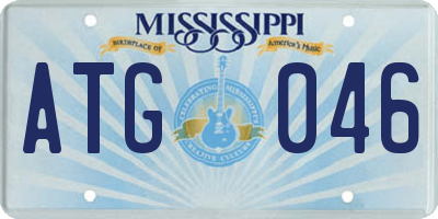 MS license plate ATG046