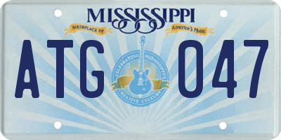 MS license plate ATG047