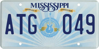 MS license plate ATG049