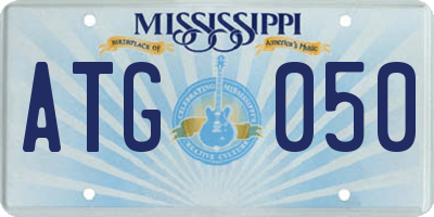 MS license plate ATG050