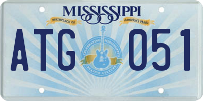 MS license plate ATG051