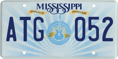 MS license plate ATG052