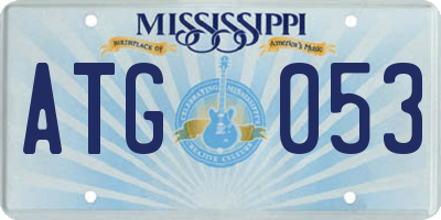MS license plate ATG053
