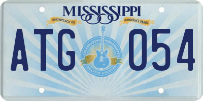 MS license plate ATG054