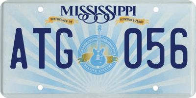 MS license plate ATG056