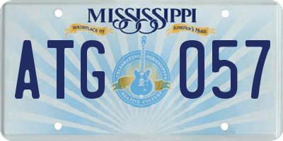 MS license plate ATG057