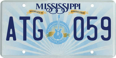 MS license plate ATG059