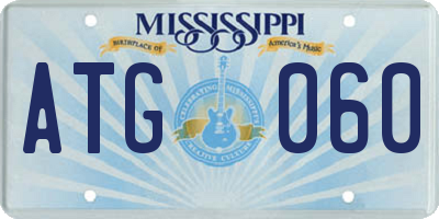 MS license plate ATG060