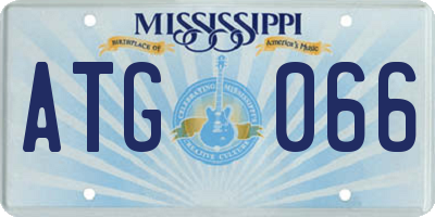MS license plate ATG066