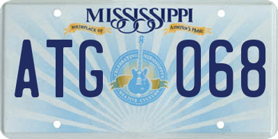 MS license plate ATG068