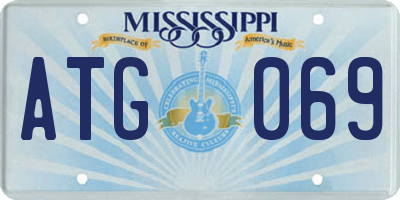 MS license plate ATG069