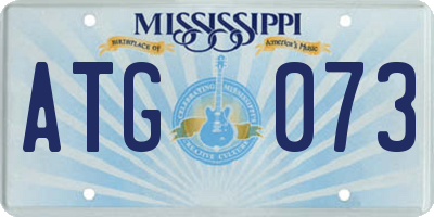 MS license plate ATG073