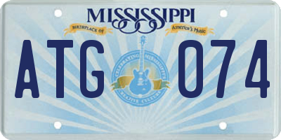 MS license plate ATG074