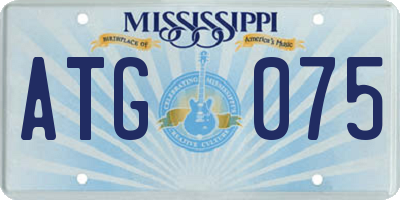 MS license plate ATG075
