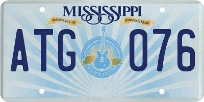 MS license plate ATG076