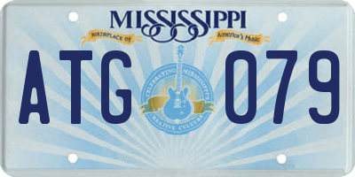 MS license plate ATG079