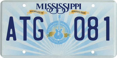 MS license plate ATG081