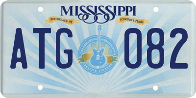 MS license plate ATG082