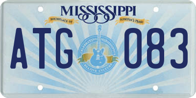 MS license plate ATG083