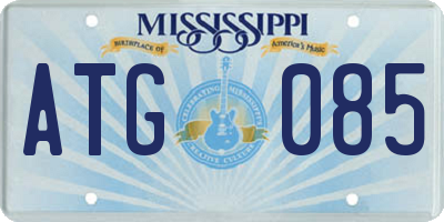 MS license plate ATG085