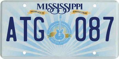 MS license plate ATG087