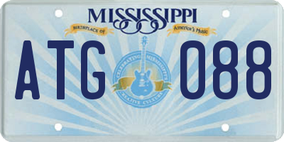 MS license plate ATG088