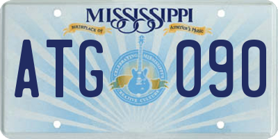 MS license plate ATG090