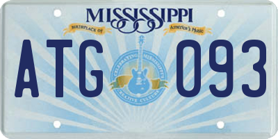 MS license plate ATG093