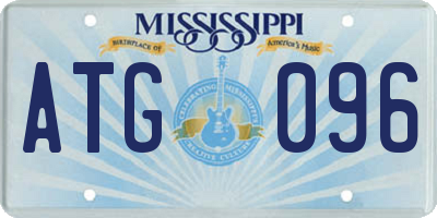 MS license plate ATG096