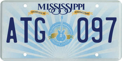 MS license plate ATG097