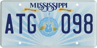 MS license plate ATG098
