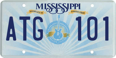 MS license plate ATG101