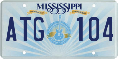 MS license plate ATG104