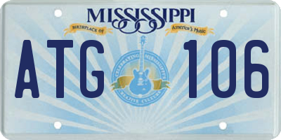 MS license plate ATG106