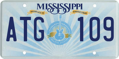MS license plate ATG109
