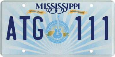 MS license plate ATG111
