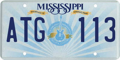 MS license plate ATG113