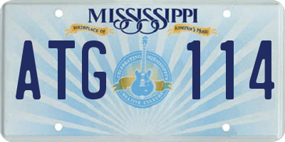 MS license plate ATG114